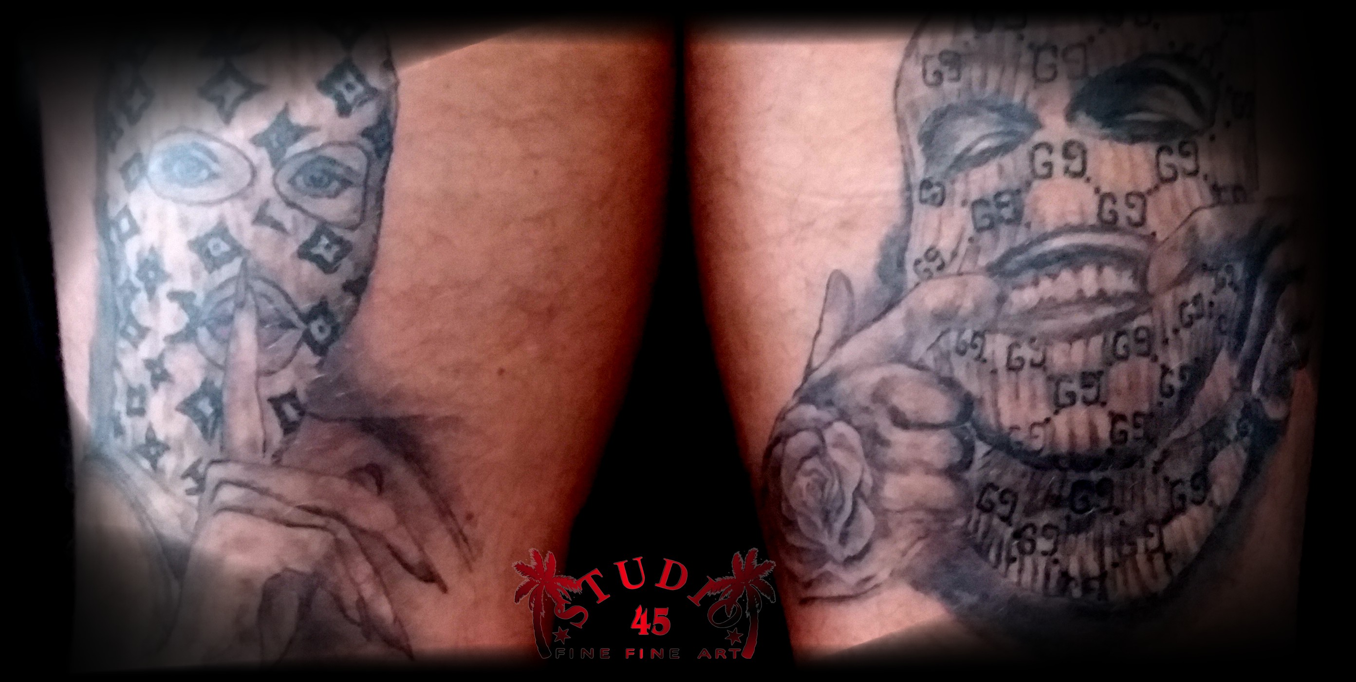 Gangster Style Mask Tattoo Recklinghausen STUDIO 45